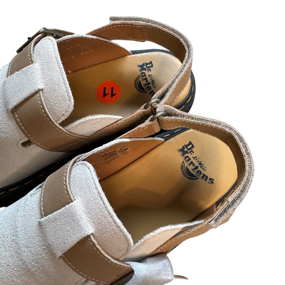 NWT Dr Martens JORGE II SUEDE SLINGBACK MULES Size Men's 11 Parchment Beige - Picture 4 of 9
